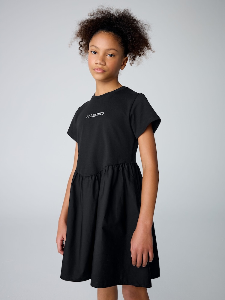 smALLSAINTS Black Girls Logo Chevron T-Shirt Dress - Image 3 of 13