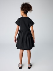 smALLSAINTS Black Girls Logo Chevron T-Shirt Dress - Image 5 of 13