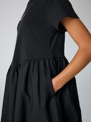 smALLSAINTS Black Girls Logo Chevron T-Shirt Dress - Image 8 of 13