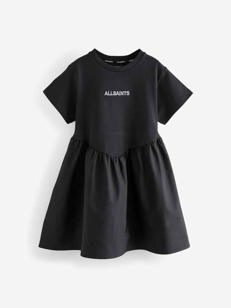smALLSAINTS Black Girls Logo Chevron T-Shirt Dress - Image 9 of 13
