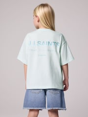 Голубой - smALLSAINTS Oversized Girls Underground Crew T-Shirt - Image 2 of 9