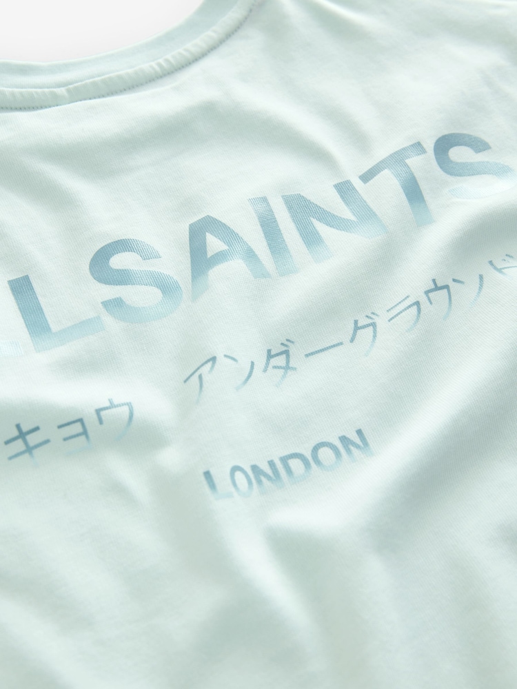 Lichtblauw - smALLSAINTS Oversized Girls Underground Crew T-Shirt - Image 8 of 9