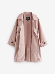 smALLSAINTS Pink Girls Oversized Kikki Trench Coat - Image 9 of 12