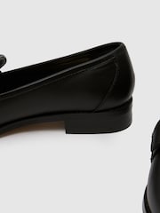 Schuh Lula Leather Bow Black Loafers - Image 4 of 4