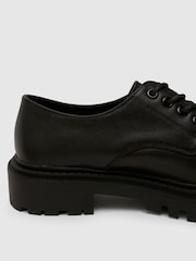 Schuh Leonora Leather na vezalke; z vezalkami črna čevlji - Slika 3 iz 4