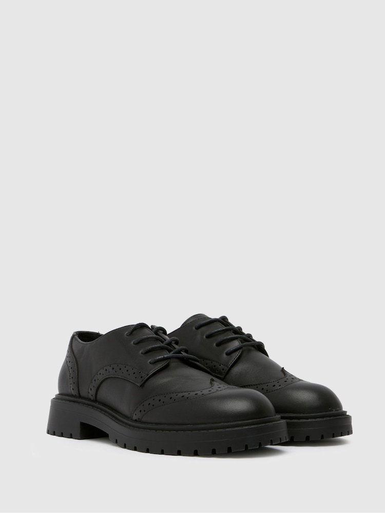 Schuh Youth BTS Luminary Black Brogues - Image 2 of 4
