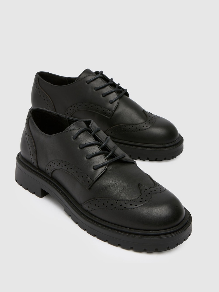Schuh Youth BTS Luminary Black Brogues - Image 4 of 4
