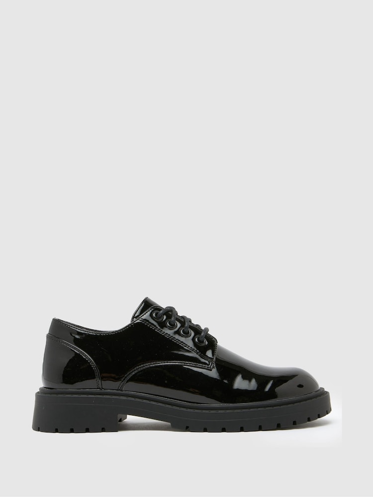 Schuh Logan Patent Lace-Up Black Shoes - Image 1 of 4