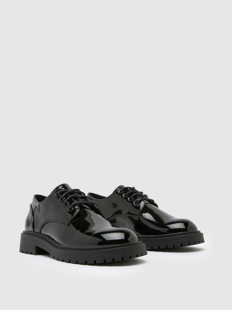 Schuh Logan Patent Lace-Up Black Shoes - Image 4 of 4