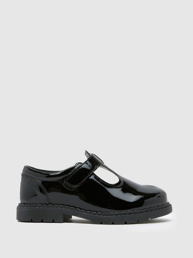 Schuh Junior BTS Lioness T-Bar Black Shoes - Image 1 of 4