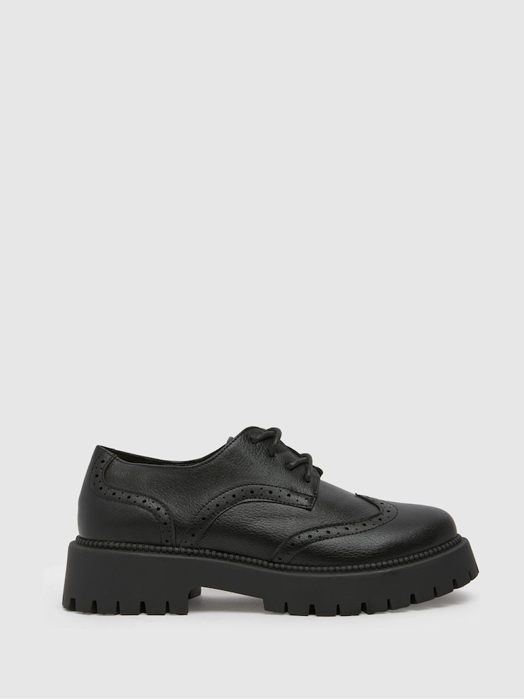 Schuh Wide Fit Lesley Brogue Lace-Up Shoes - Image 1 of 4