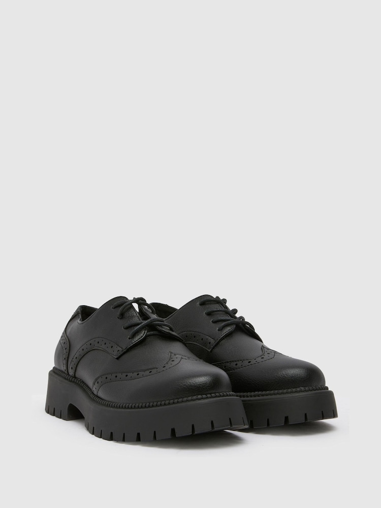 Schuh Wide Fit Lesley Brogue Lace-Up Shoes - Image 2 of 4