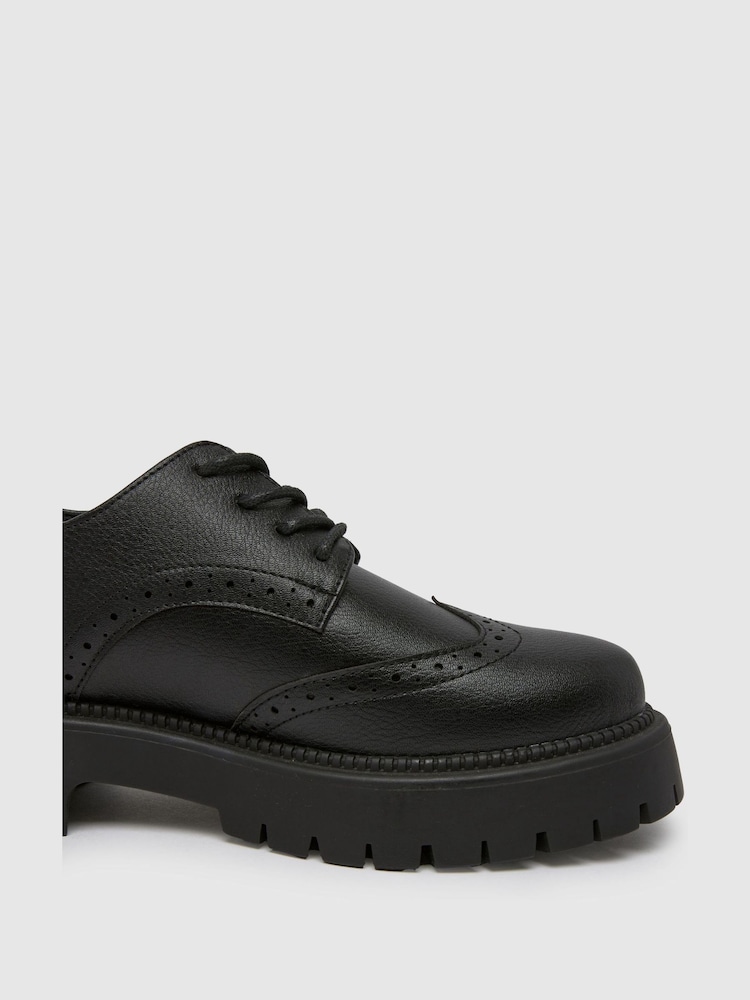 Schuh Wide Fit Lesley Brogue Lace-Up Shoes - Image 4 of 4