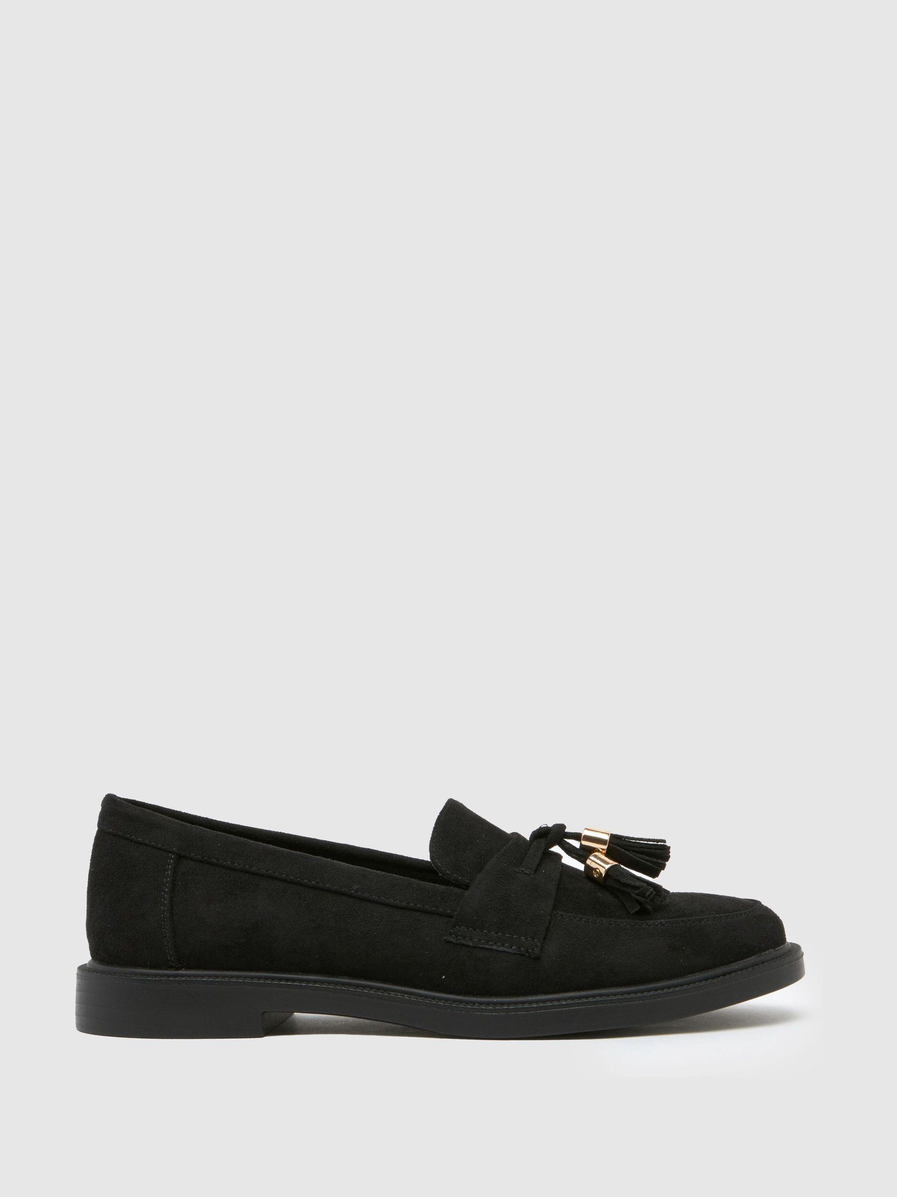 črna Suede - Schuh Lohan Tassel mokasini - Slika 1 iz 4