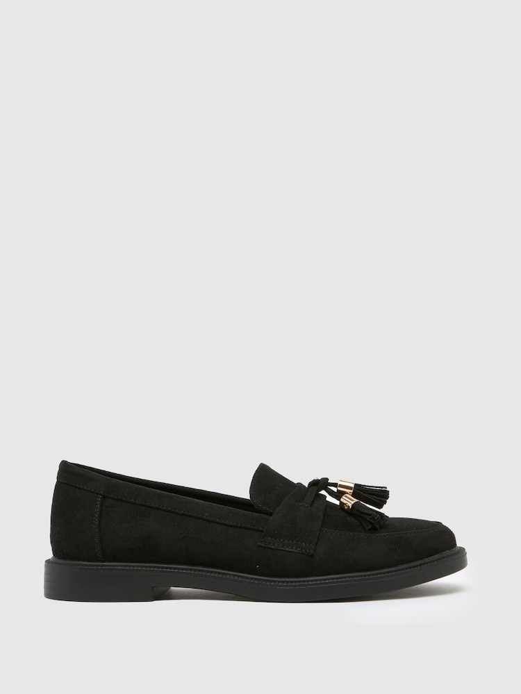 črna Suede - Schuh Lohan Tassel mokasini - Slika 1 iz 4