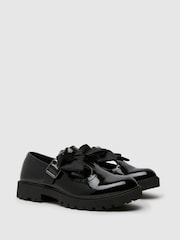 Schuh Youth Lollipop Bow T-Bar Black Shoes - Image 2 of 4