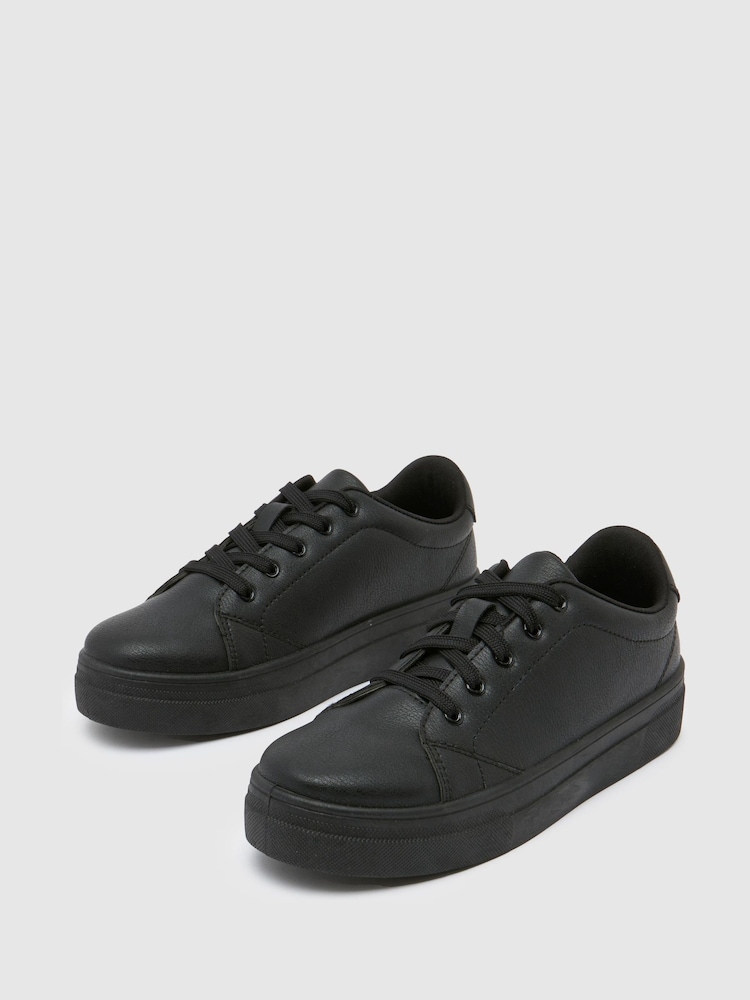Schuh Marcella Platform Lace Black Shoes - Image 3 of 4