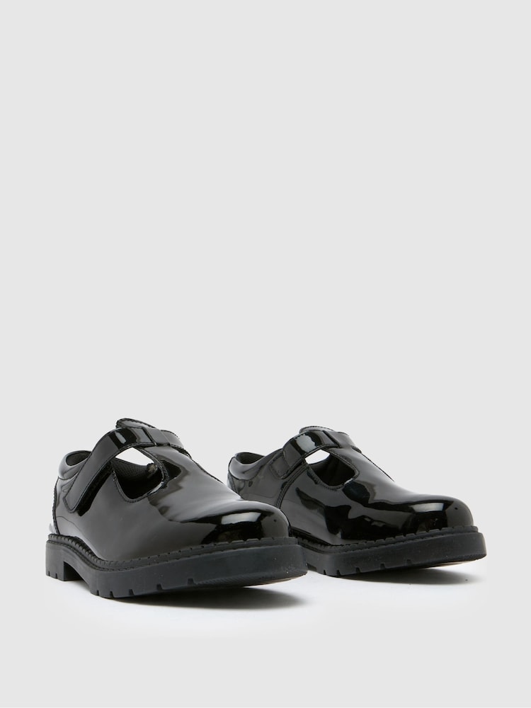 Schuh Youth BTS Lioness T-Bar Black Shoes - Image 2 of 4