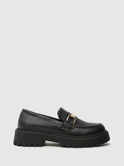 Schuh Youth BTS Lattice Black Loafers - Image 1 of 4