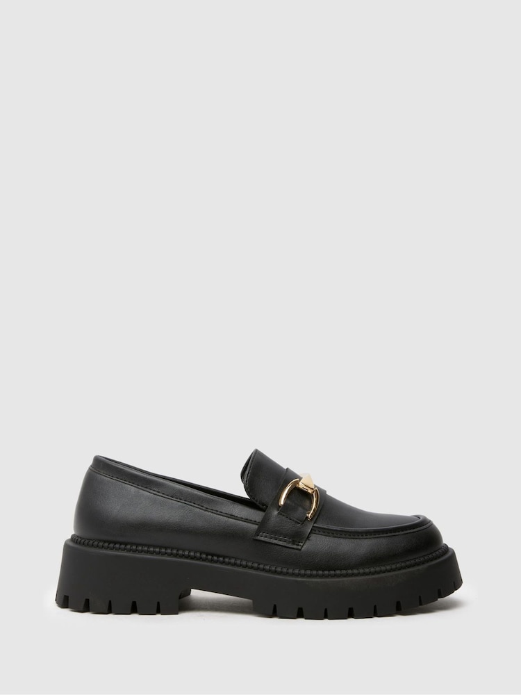 Schuh Youth BTS Lattice Black Loafers - Image 1 of 4