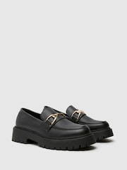 Schuh Youth BTS Lattice Black Loafers - Image 2 of 4