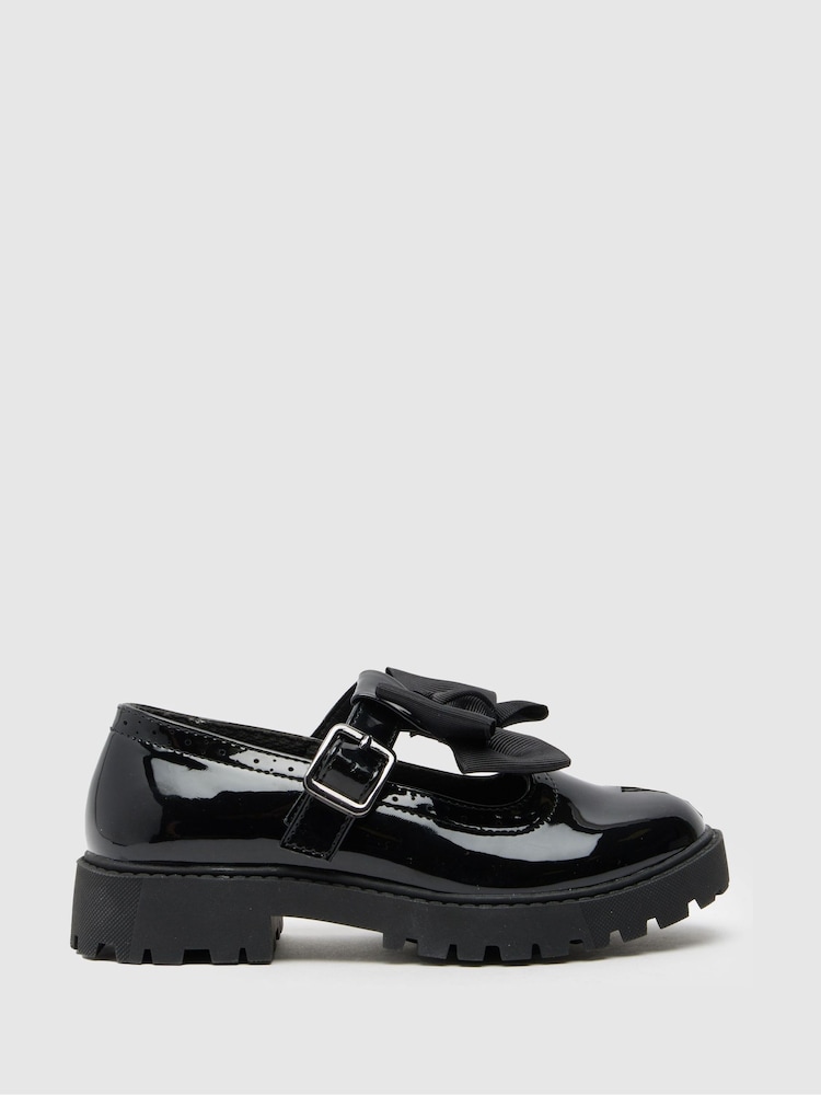 Schuh Junior BTS Lollipop T-Bar Black Shoes - Image 1 of 4