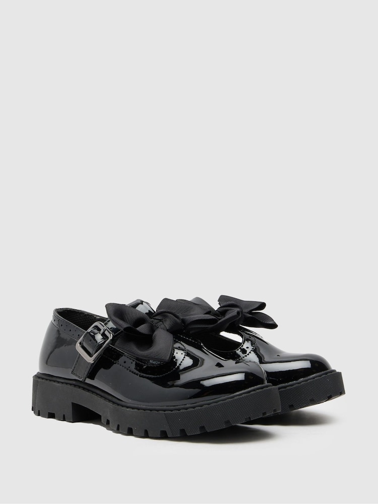 Schuh Junior BTS Lollipop T-Bar Black Shoes - Image 2 of 4