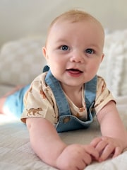 Purebaby Brown Meerkat Dungaree Set - Image 3 of 5