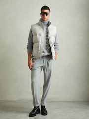 Reiss Grey Denvar Wool-Blend Roll-Neck Jumper - Image 5 of 6