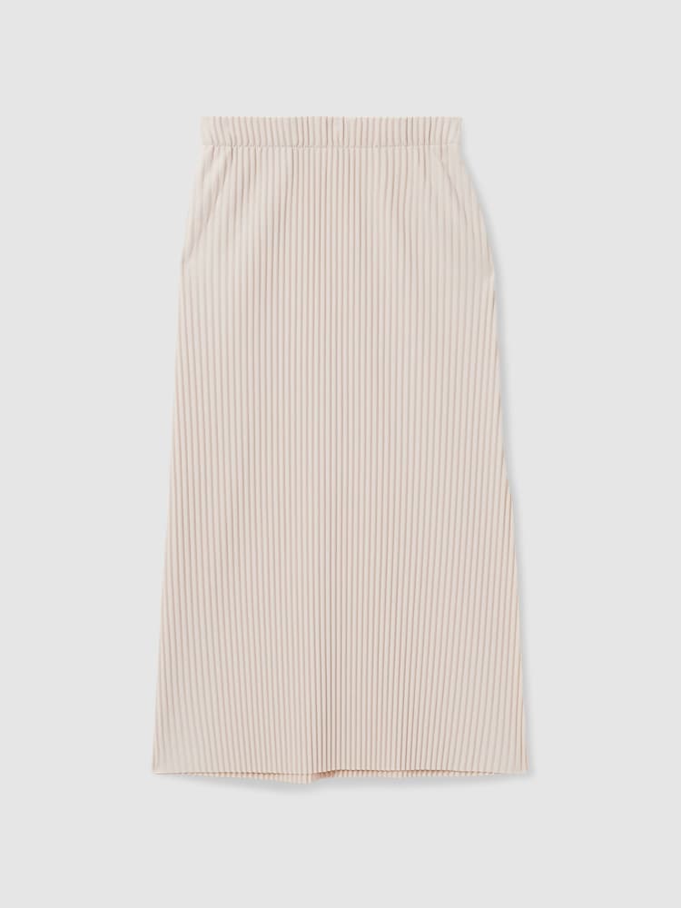 Reiss Stone Pippa Pleated Jersey Midi Skirt - Image 2 of 6