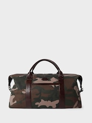 Osprey London Green The Maverick Canvas & Leather Weekender Bag - Image 1 of 6
