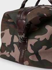 Osprey London Green The Maverick Canvas & Leather Weekender Bag - Image 5 of 6