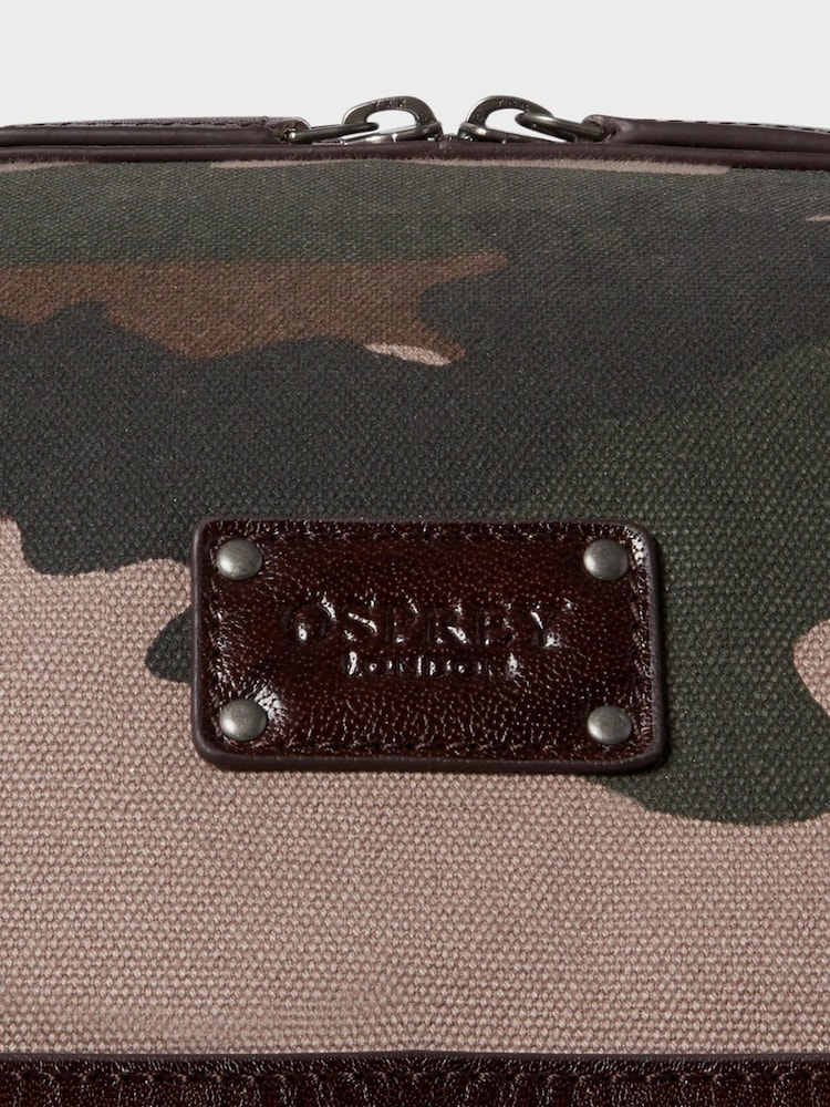 Osprey London Green The Maverick Canvas & Leather Weekender Bag - Image 6 of 6