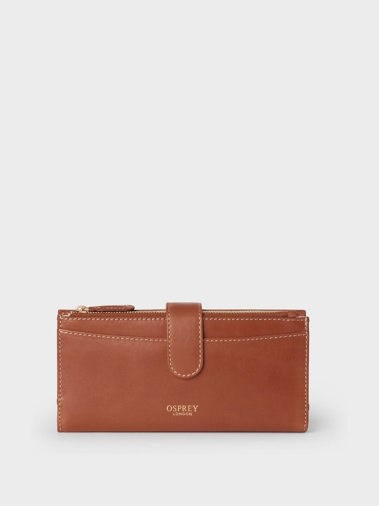 OSPREY LONDON The Vintage Savanna Leather Matinee Brown Purse - Image 1 of 5