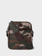 OSPREY LONDON Green The Maverick Small Canvas and Leather Messenger Bag - Image 1 of 5