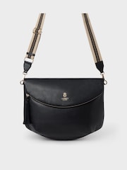 OSPREY LONDON The Large Rockcliffe Italian Leather Crossbody Black Bag - Image 2 of 6