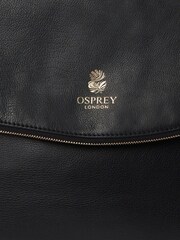OSPREY LONDON The Large Rockcliffe Italian Leather Crossbody Black Bag - Image 6 of 6