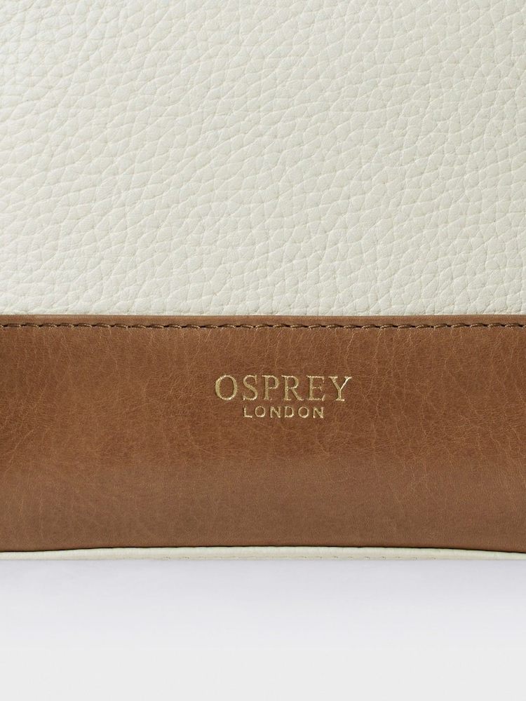 OSPREY LONDON The Savanna Leather Make Up White Bag - Image 5 of 5
