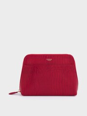 OSPREY LONDON Red The Medium Luna Leather Make-Up Bag - Image 3 of 5