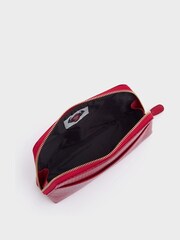 OSPREY LONDON Red The Medium Luna Leather Make-Up Bag - Image 4 of 5