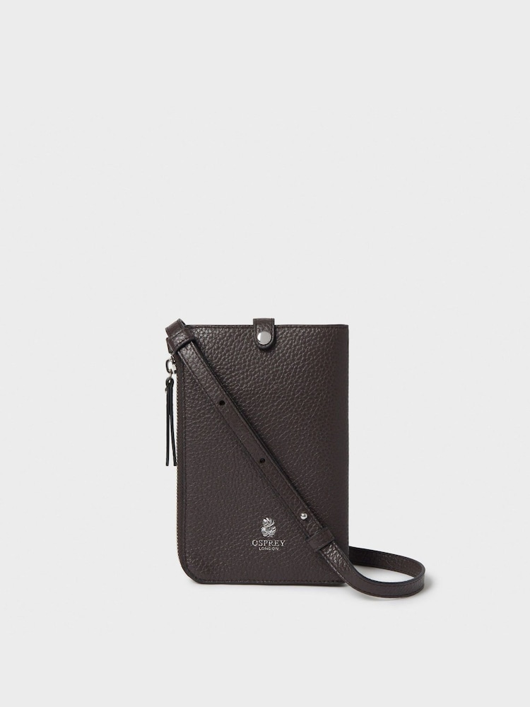 Osprey London The Electra Italian Leather Lanyard Phone Bag - Image 1 of 6 Osprey London The Electra Italian Leather Lanyard Phone Bag - Image 1 of 6