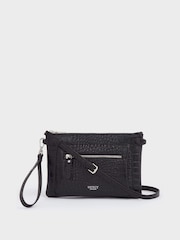 Schwarz - Osprey London The Ruby Clutch aus Leder, Cognac - Bild 1 von 5