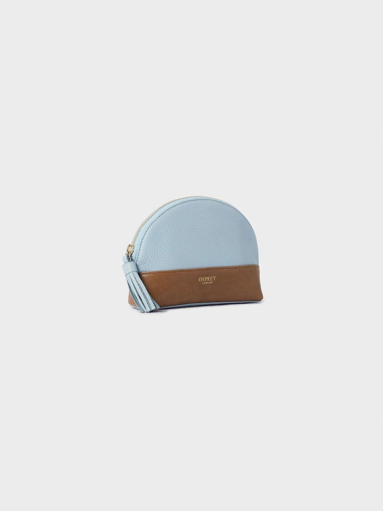 Osprey London Blue The Savanna Leather Make Up Bag - Image 2 of 5