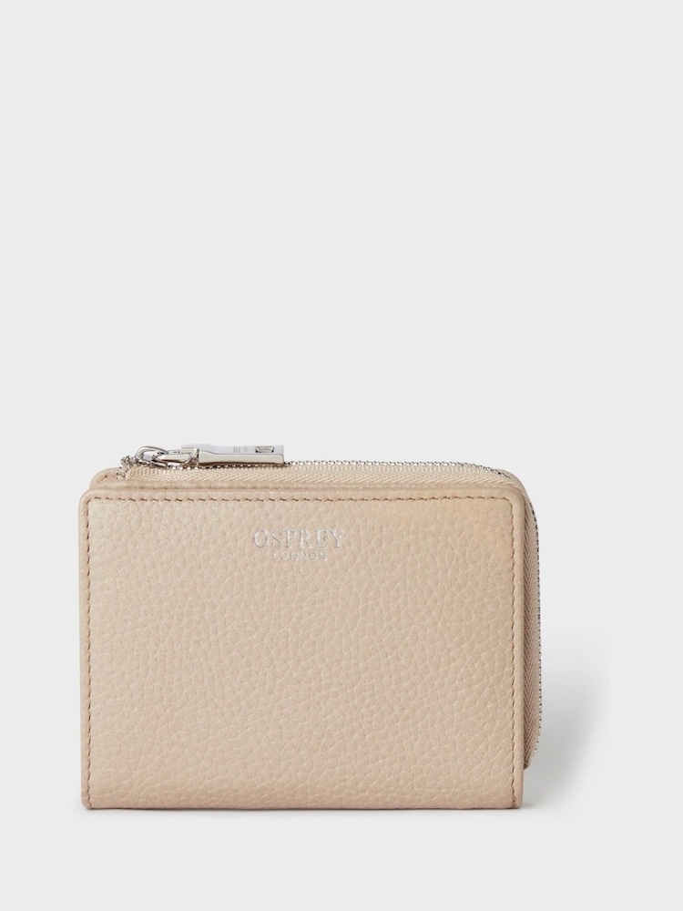 Osprey London Natural The Stella Medium Leather Zip Purse - Image 1 of 5