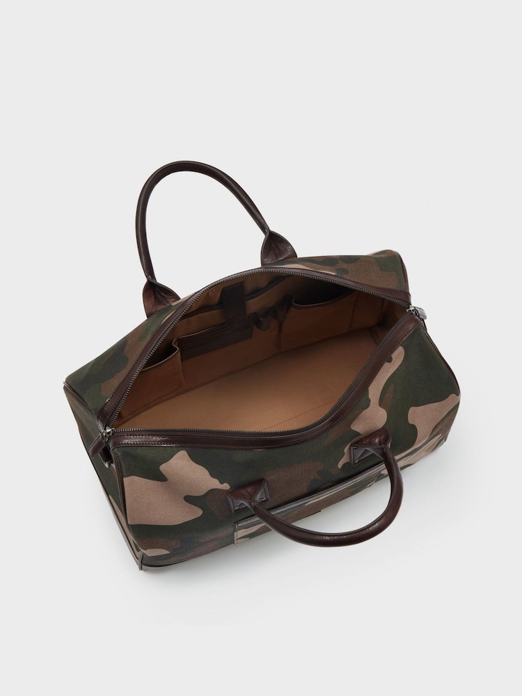 OSPREY LONDON Green The Maverick Canvas and Leather Stowaway Bag - Image 4 of 7