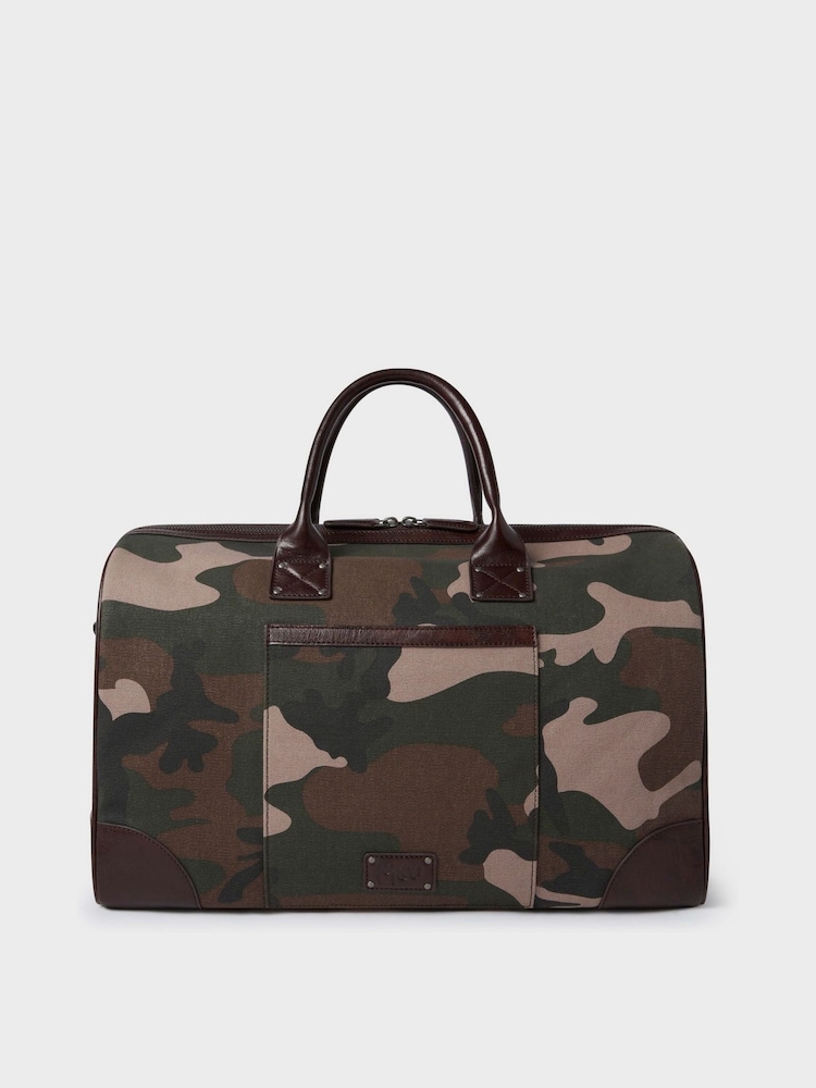 OSPREY LONDON Green The Maverick Canvas and Leather Stowaway Bag - Image 5 of 7