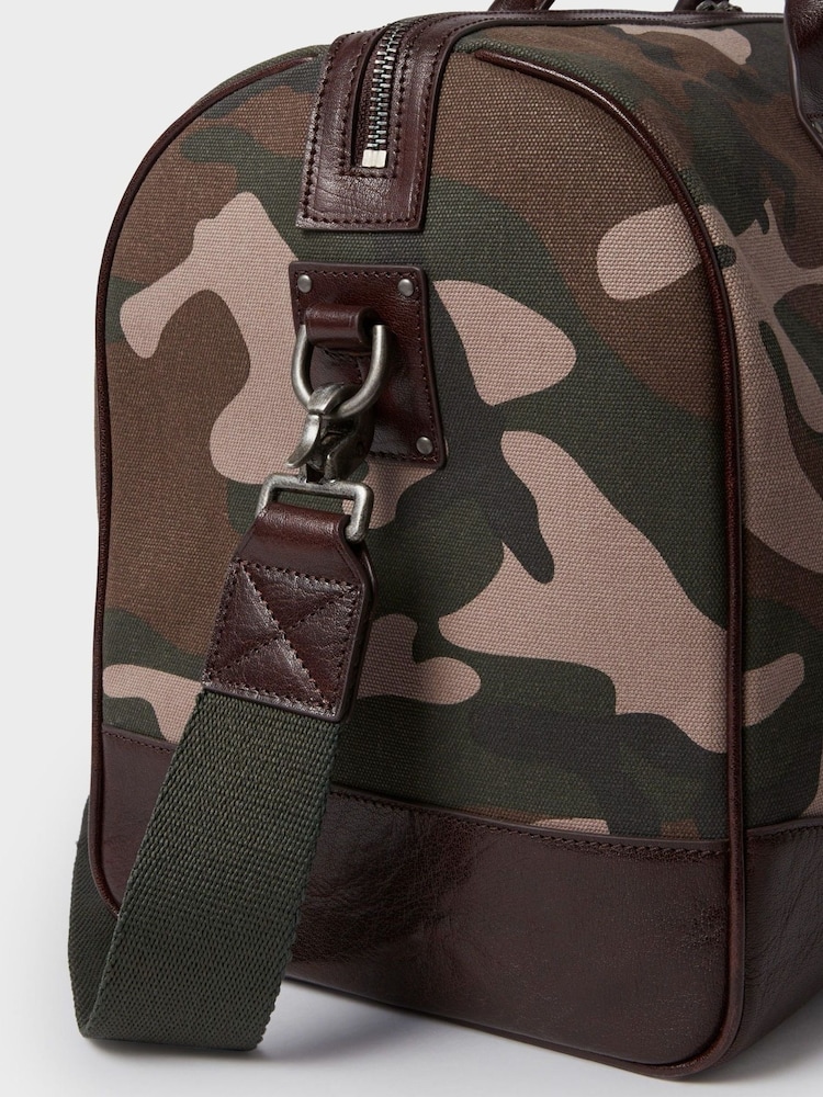 OSPREY LONDON Green The Maverick Canvas and Leather Stowaway Bag - Image 6 of 7