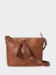 OSPREY LONDON The Vintage Savanna Leather Crossbody Brown Bag - Image 1 of 6