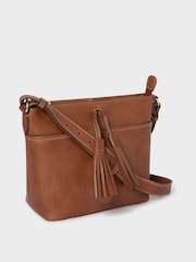 OSPREY LONDON The Vintage Savanna Leather Crossbody Brown Bag - Image 3 of 6