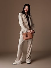 OSPREY LONDON The Vintage Savanna Leather Crossbody Brown Bag - Image 6 of 6